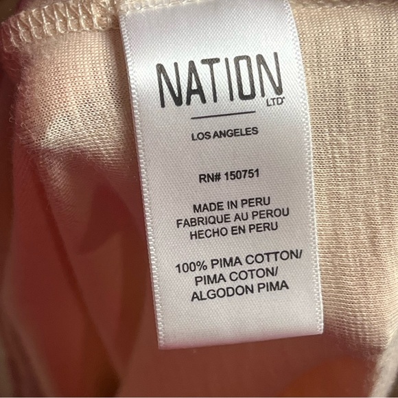 NWT Nation Ltd Cream Off The Shoulder Knit Peasant Top — Size Medium - Picture 9 of 10